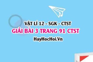 Giải bài 3 trang 91 Vật lí 12 Chân trời sáng tạo SGK